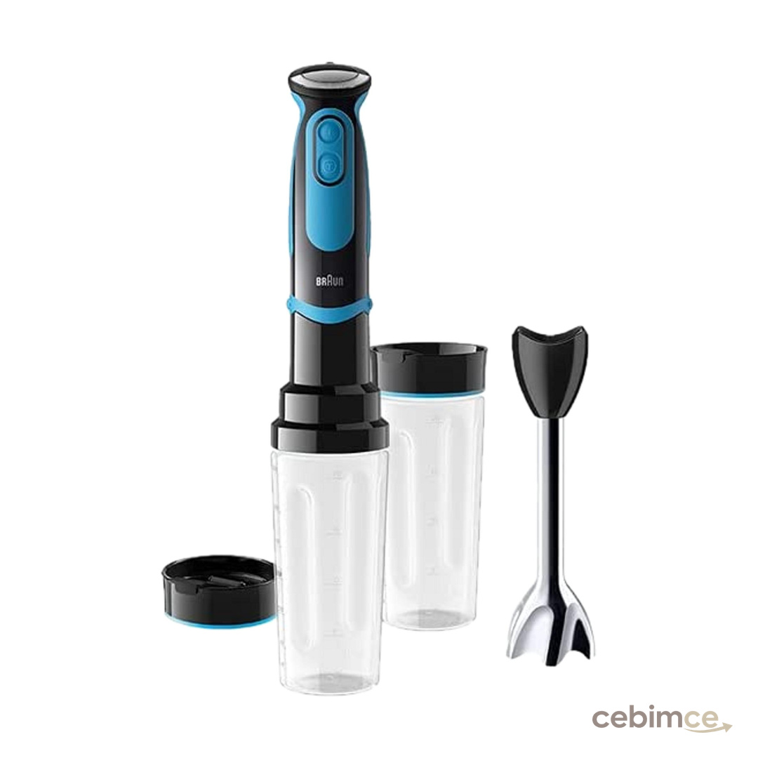BRAUN MQ5252BK STGO2 MultiQuick 5 1000 W Blender Seti Siyah-Mavi
