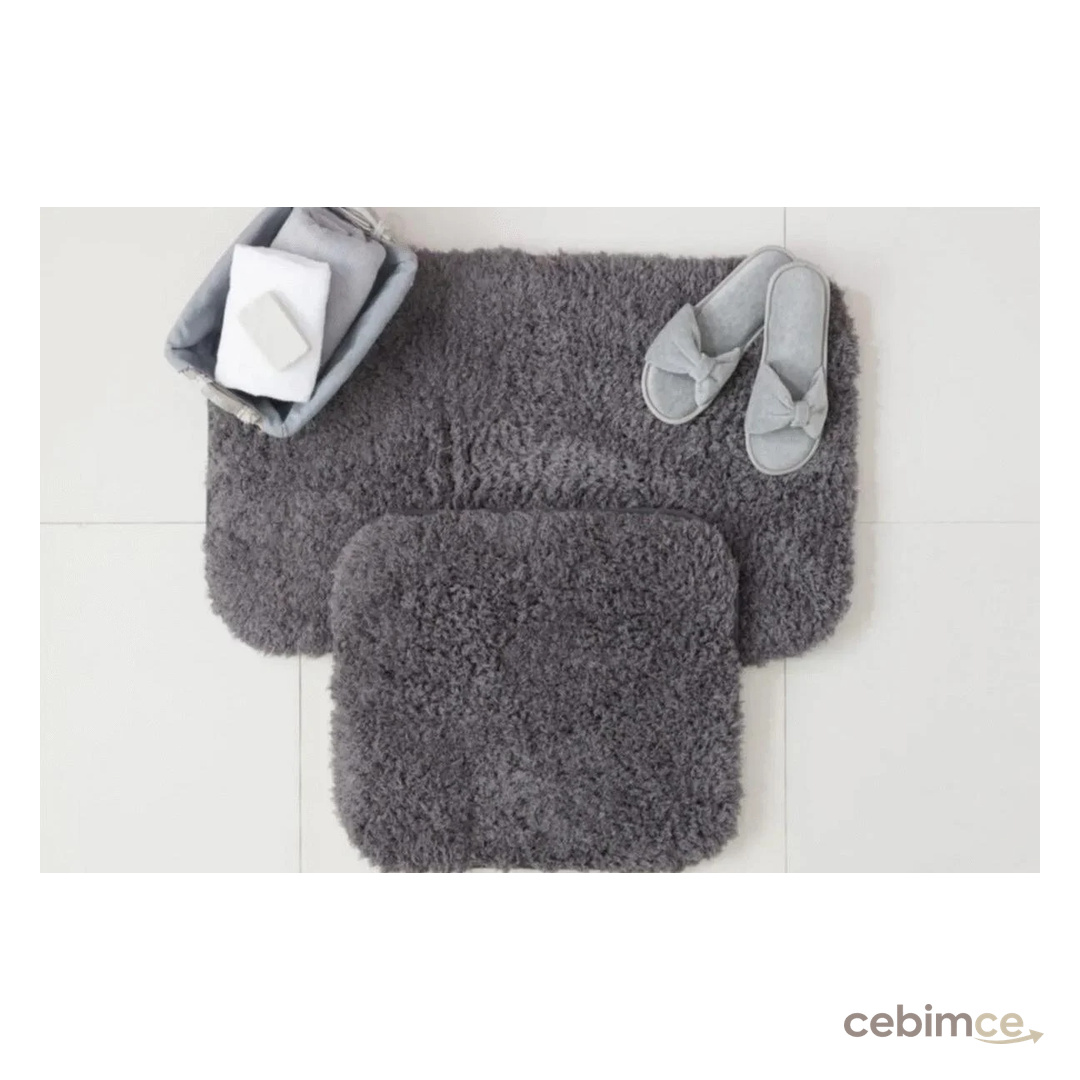 Madame Coco Sheep 2'li Banyo Paspas - Antrasit