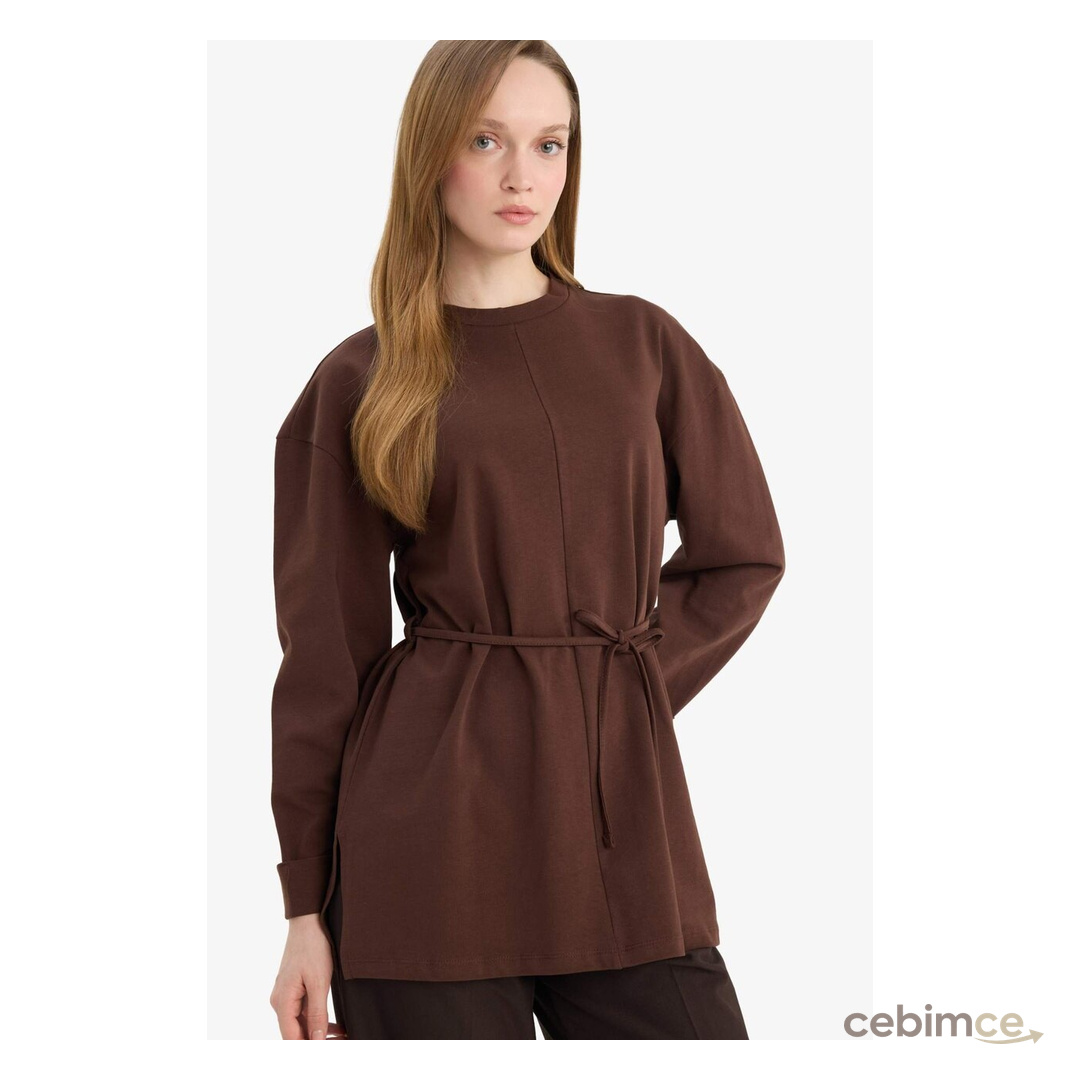 Defacto Loose Fıt Tunik F4850ax26spbn341 Kahve-bn341