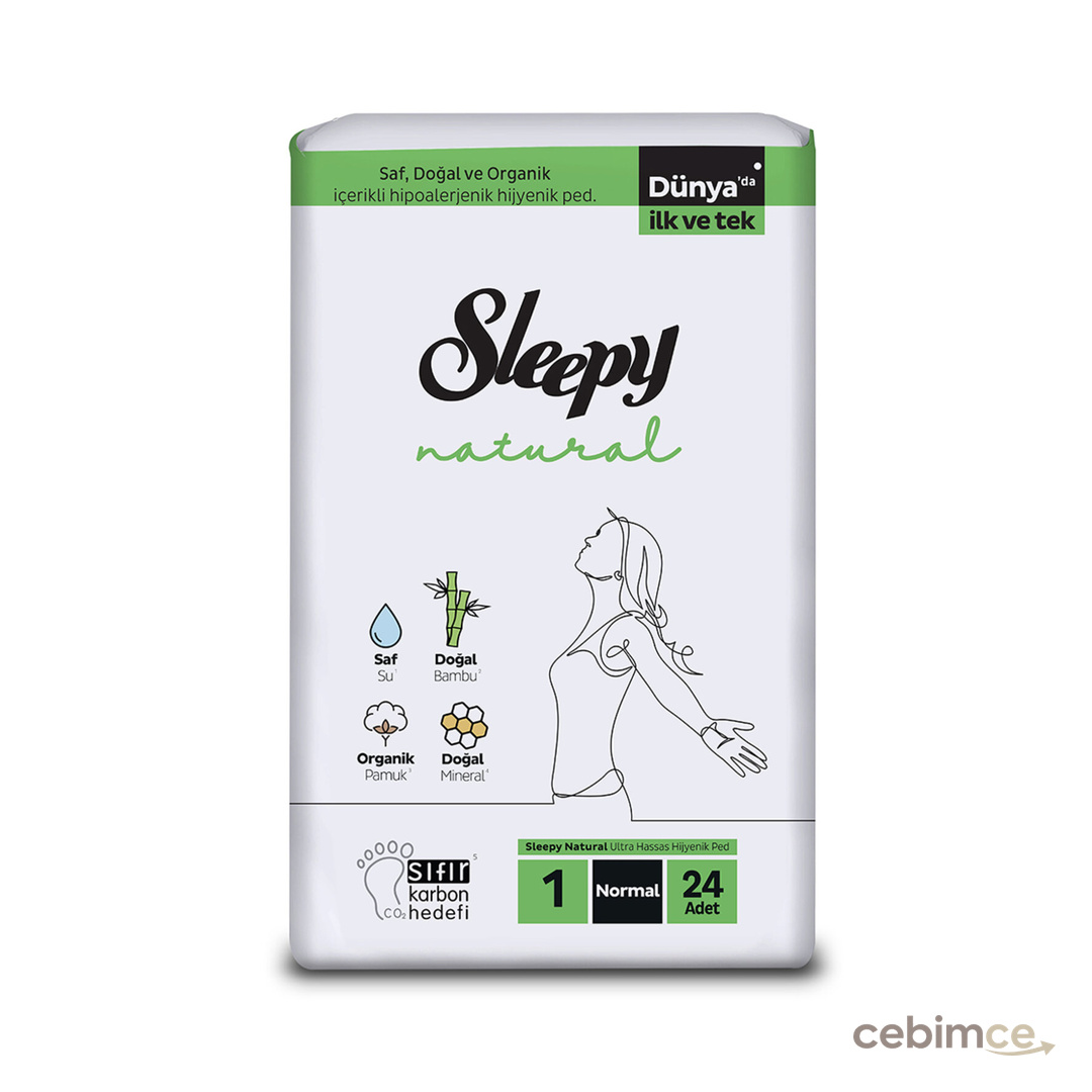 Sleepy Natural Ultra Hassas Hijyenik Ped Normal 24'lü