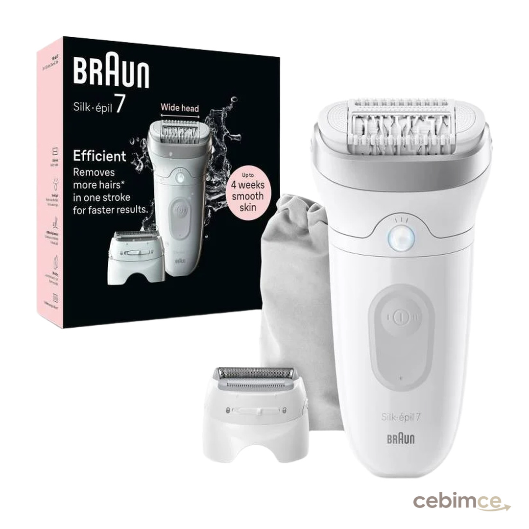 BRAUN SE 7041 Silk-Épill 7 Islak ve Kuru Epilatör Beyaz