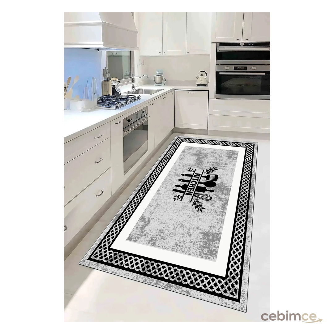 df home Salon Halısı Geometrik İskandinav Toz Tutmaz Dijital Baskı Yıkanabilir Kaymaz Taban 8135